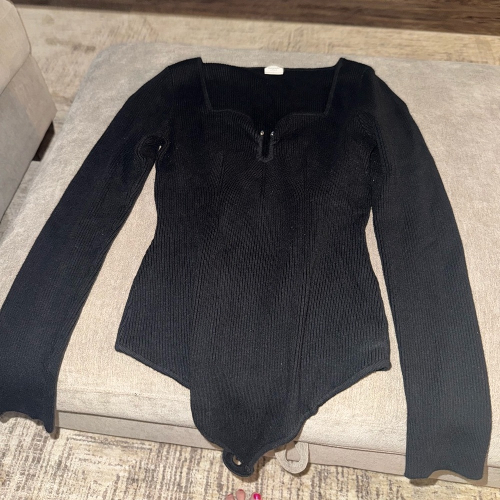 Abercrombie & Fitch Black Long Sleeve Top
